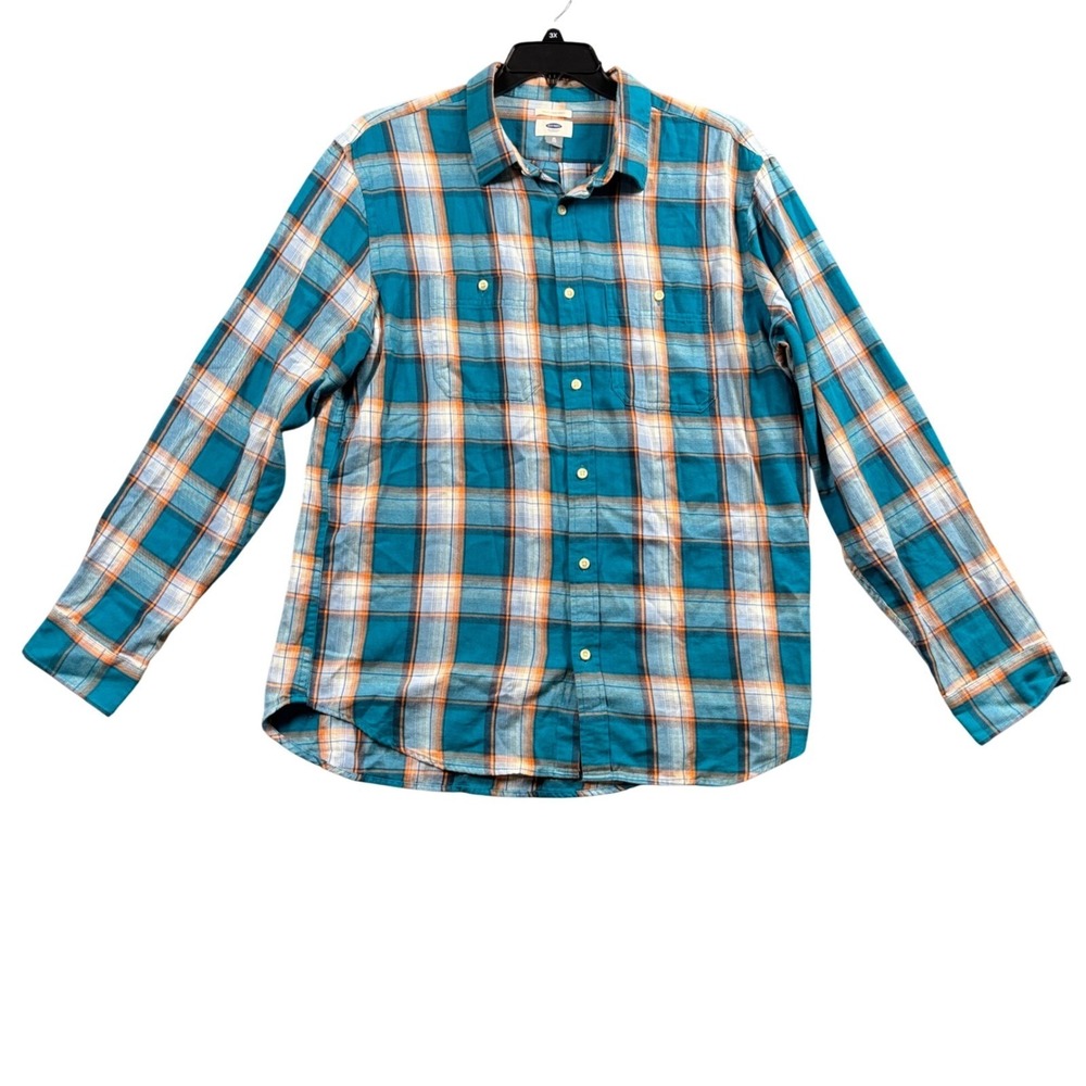 Old Navy Plaid Button Up Shirt Men's XL Grunge Lumberjack‎ Layering Casual
